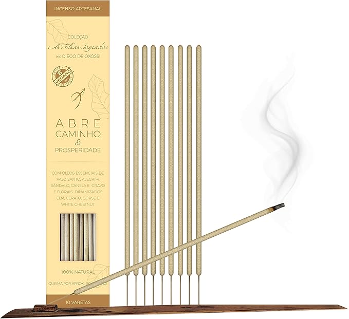Incenso Natural Abre Caminho & Prosperidade Casa Arole 10 Varetas