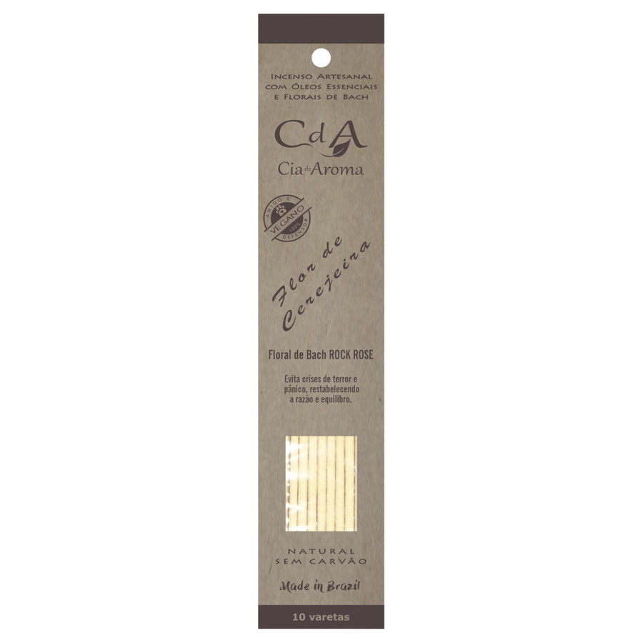 Incenso Natural Flor de Cerejeira Vegano 10 Varetas